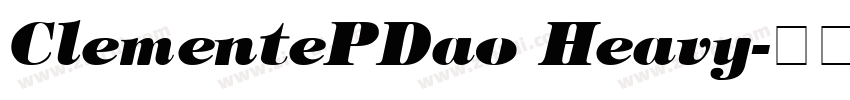 ClementePDao Heavy字体转换